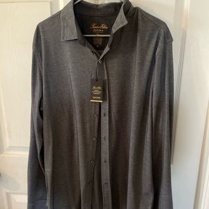 Men long sleeve button down shirt.